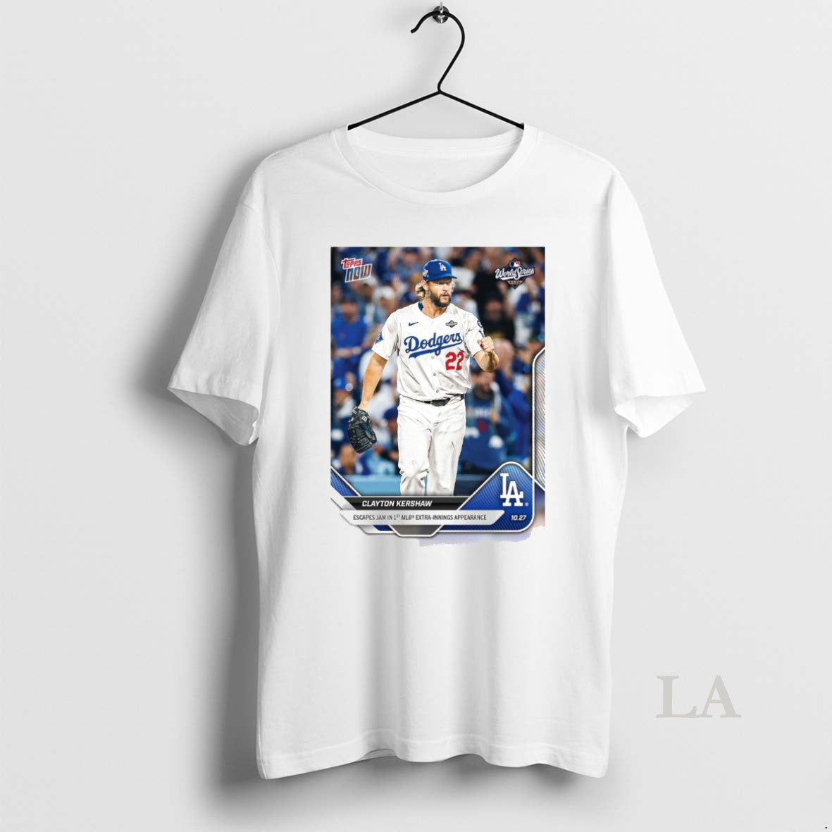 Original Clayton Kershaw 2025 Mlb Topps Los Angeles Dodgers Escapes Jam In 1st Mlb Extra T-Shirts, Hoodie, Sweatshirt