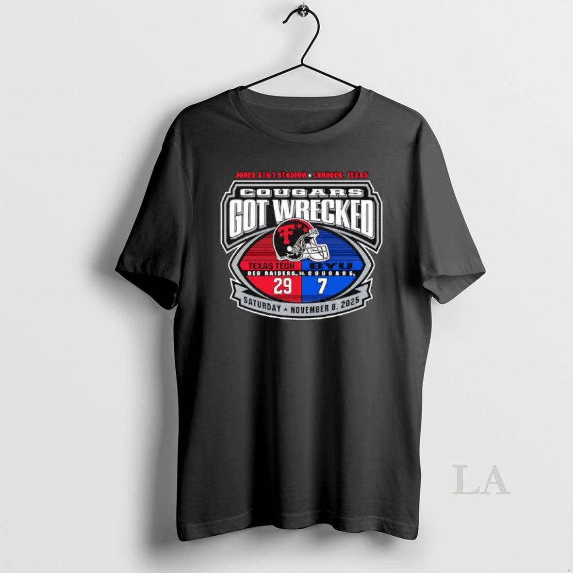 Original Cougars Got Wrecked Texas Tech Red Raiders And The Byu Cougars Jones Att Stadium T-Shirts, Hoodie, Sweatshirt