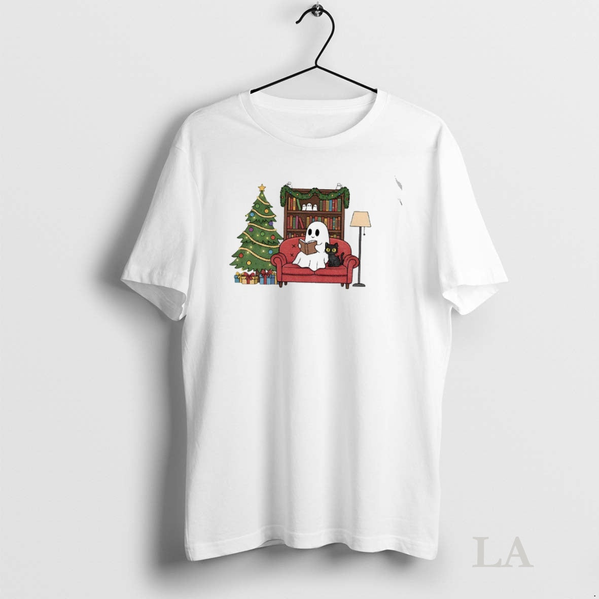 Original Cute Ghost Reading Book Christmas T-Shirts, Hoodie, Sweatshirt | InkNestWear.com