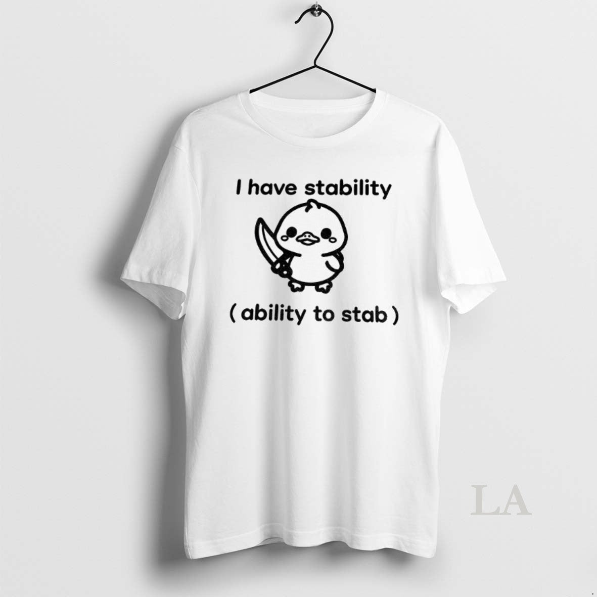 Original Cute Duck Holding Knife I Have Stability Ability To Stab T-Shirts, Hoodie, Sweatshirt | InkNestWear.com