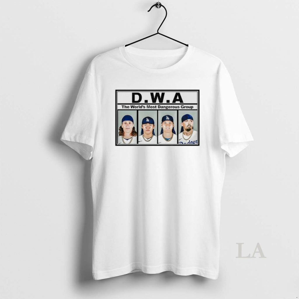 Original Dwa The Worlds Most Dangerous Group Los Angeles Dodgers T-Shirts, Hoodie, Sweatshirt | InkNestWear.com