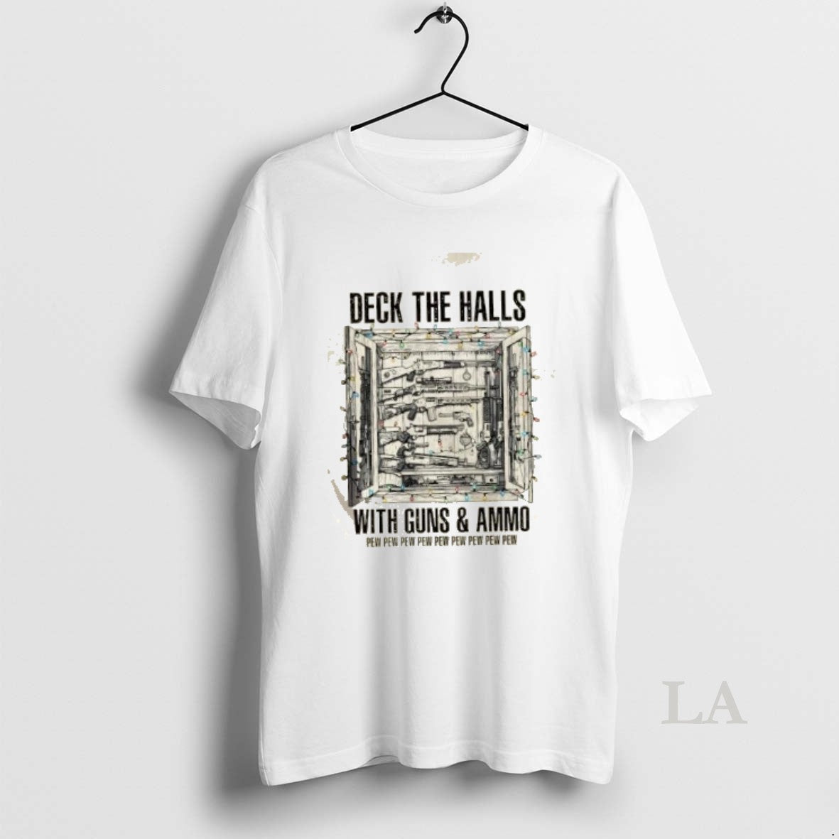 Original Deck The Halls With Guns And Ammo Pew Pew Pew Christmas T-Shirts, Hoodie, Sweatshirt | InkNestWear.com