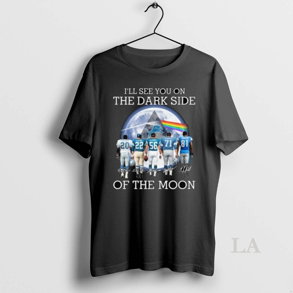 Original Detroit Lions Ill See You On The Dark Side Of The Moon Signatures 2025 T-Shirts, Hoodie, Sweatshirt