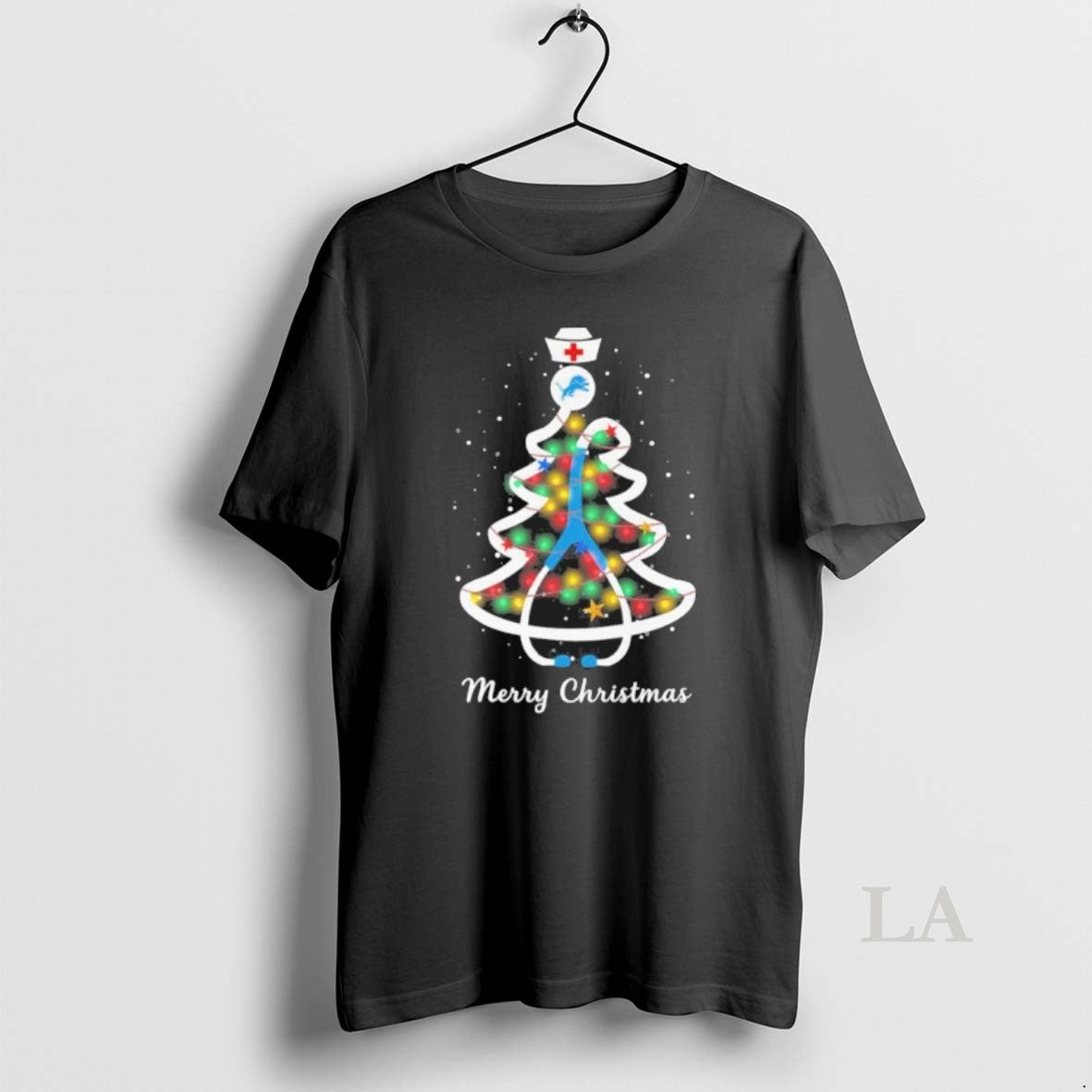 Original Detroit Lions Nurse Tree Merry Christmas T-Shirts, Hoodie, Sweatshirt | InkNestWear.com