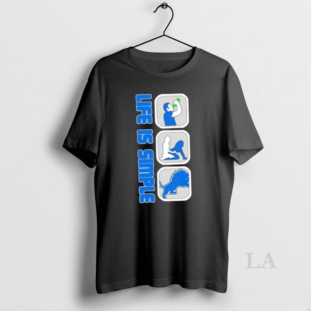Original Detroit Lions Football Life Is Simple T-Shirts, Hoodie, Sweatshirt | InkNestWear.com