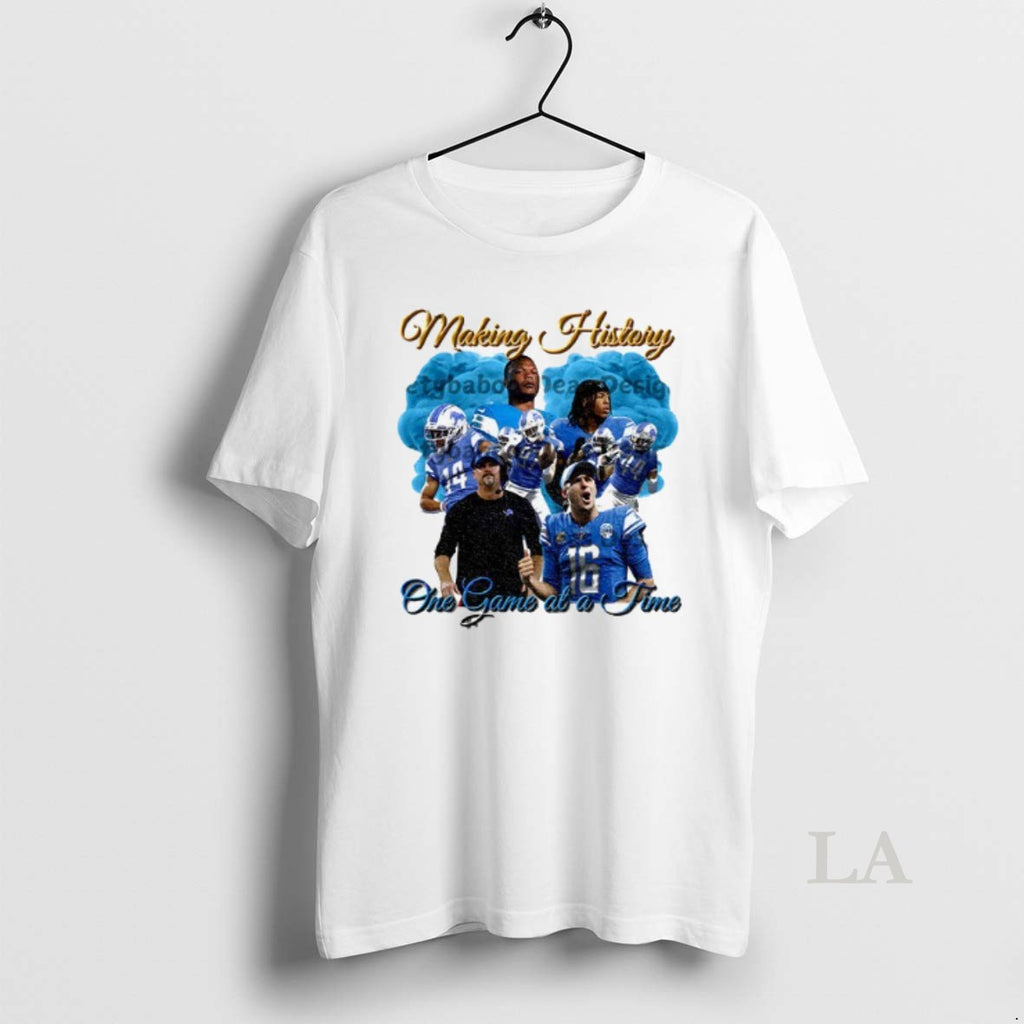 Original Detroit Lions Making History One Game At A Time T-Shirts, Hoodie, Sweatshirt | InkNestWear.com