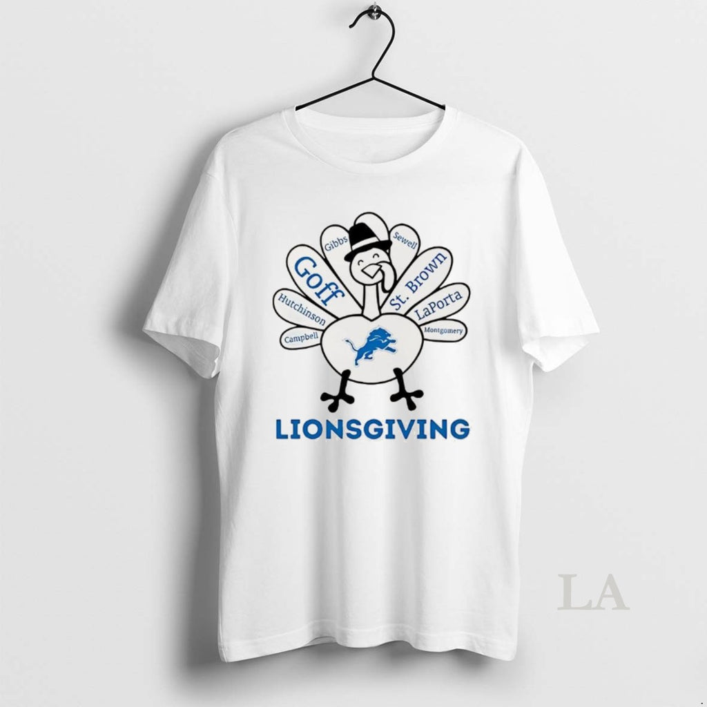 Original Detroit Lions Turkey Lionsgiving Thanksgiving With Heroes T-Shirts, Hoodie, Sweatshirt | InkNestWear.com