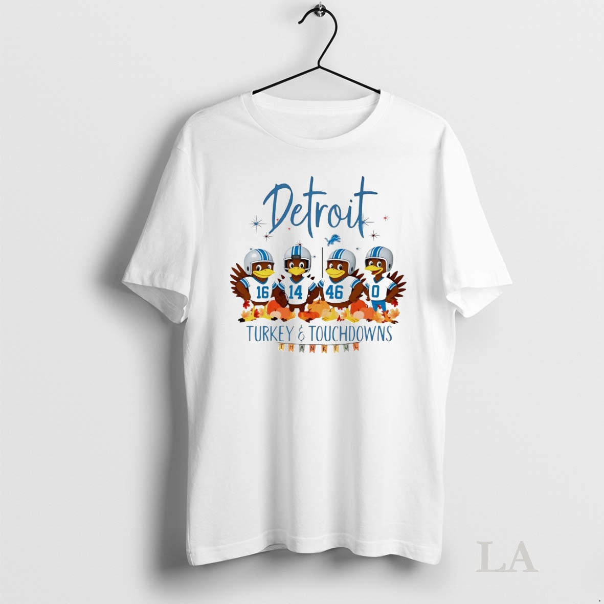 Original Detroit Lions Turkey And Touchdowns Players Thanksgiving T-Shirts, Hoodie, Sweatshirt | InkNestWear.com