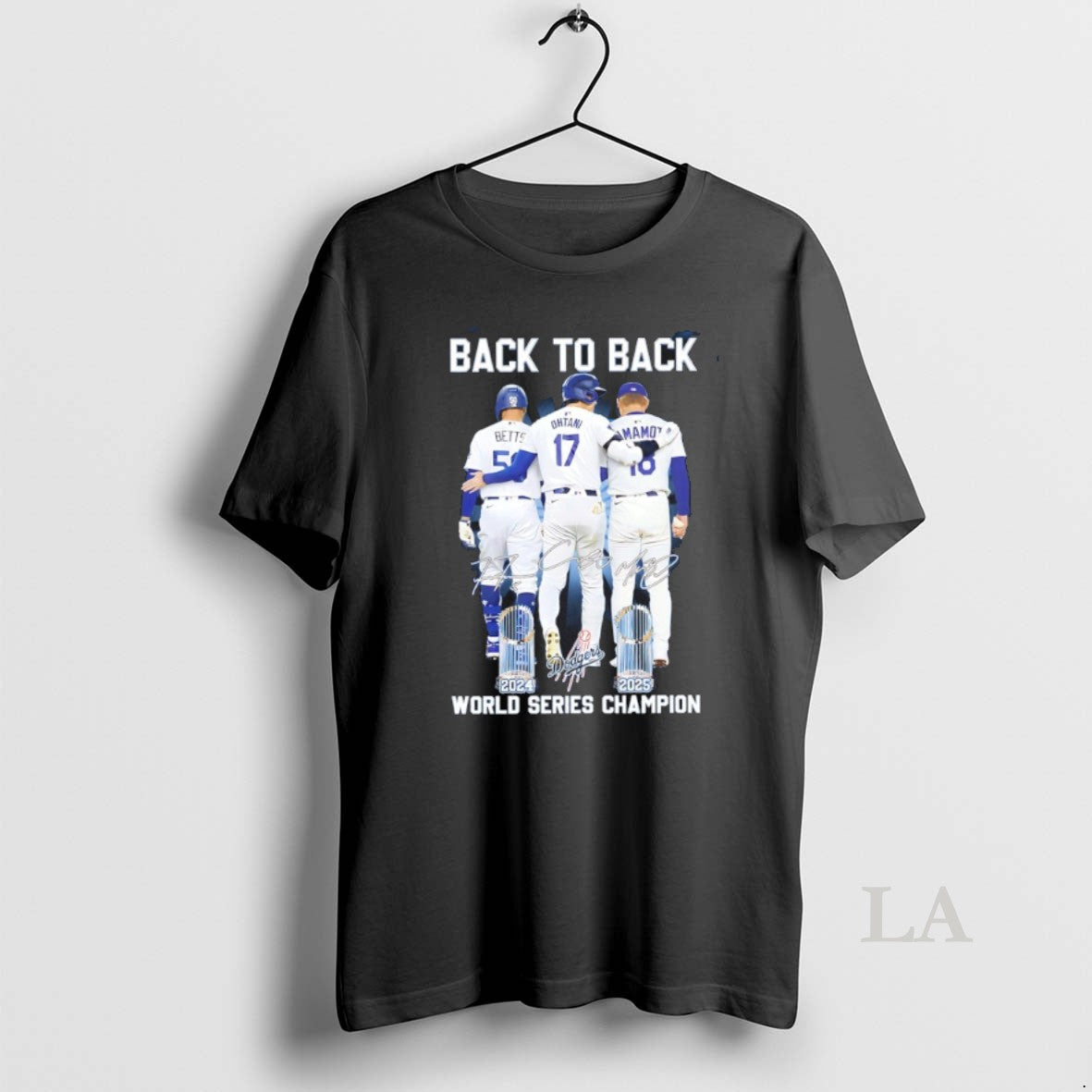 Original Dodgers Betts Ohtani Yamamoto Back 2 Back 2024 2025 World Champions Signatures T-Shirts, Hoodie, Sweatshirt