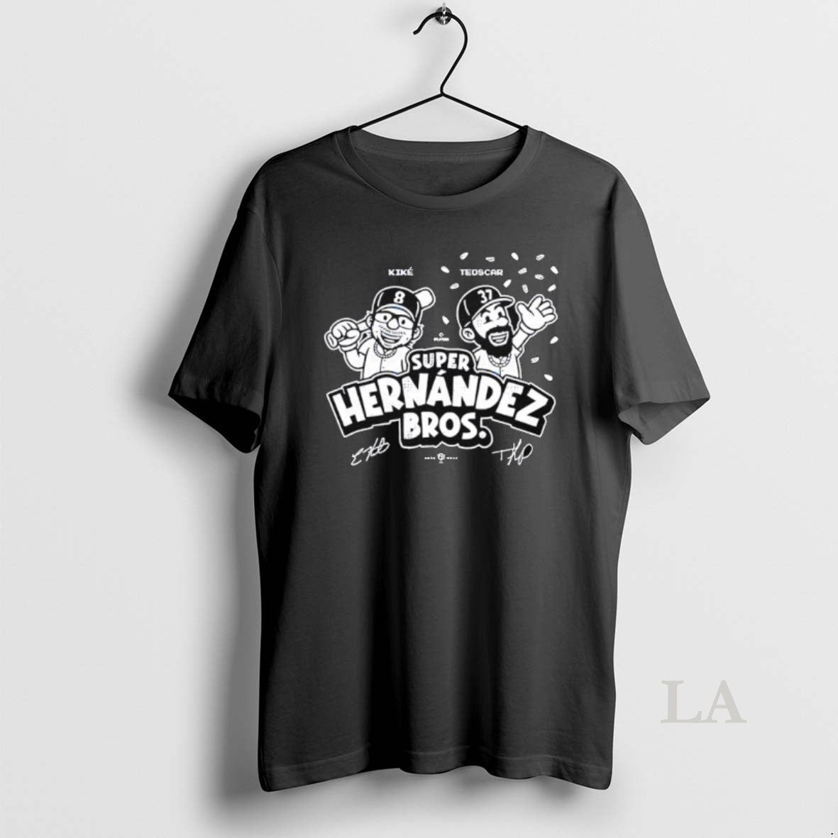 Original Dodgers Super Hernandez Bros Cartoon Signatures T-Shirts, Hoodie, Sweatshirt | InkNestWear.com