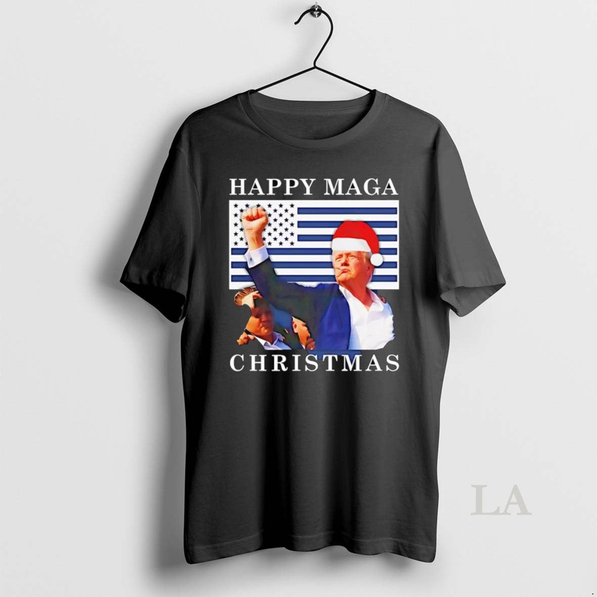 Original Donald Trump Strong Fist Happy Maga Christmas T-Shirts, Hoodie, Sweatshirt | InkNestWear.com