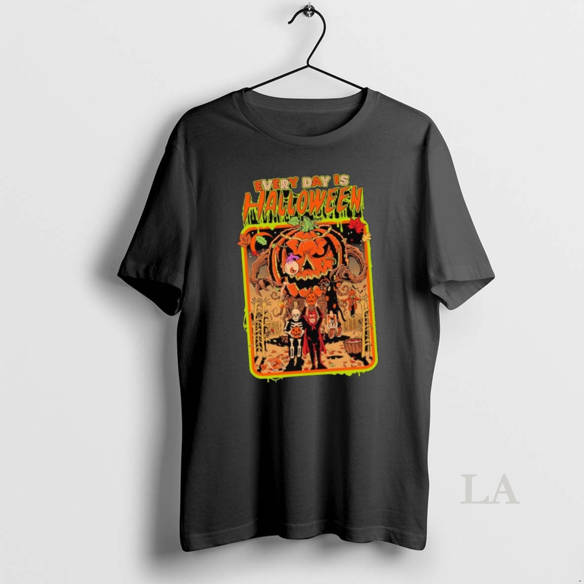 Original Every Day Is Halloween Pumpkin Monster Skeleton