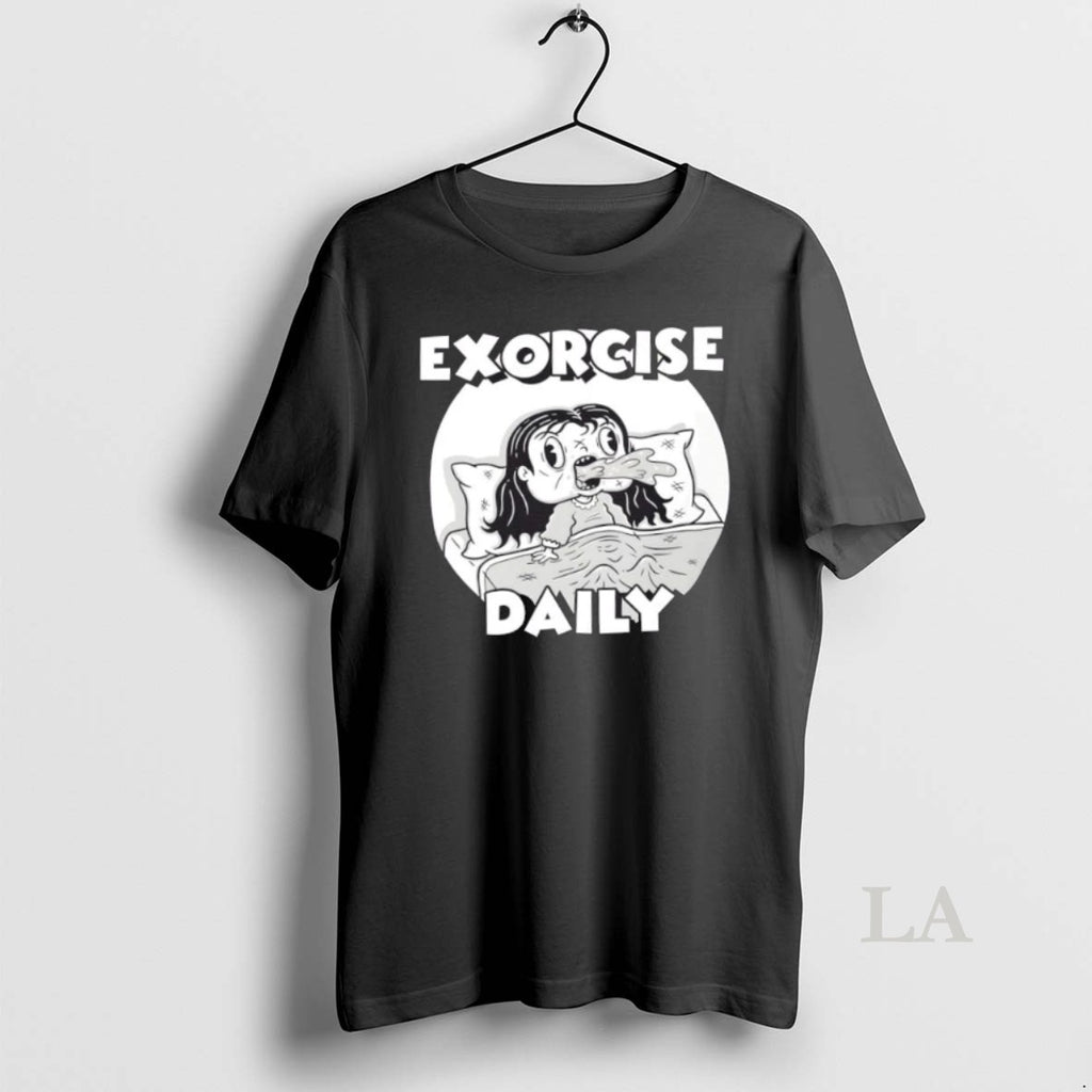 Original Exorcise Daily Cartoon Horror Parody T-Shirts, Hoodie, Sweatshirt | InkNestWear.com