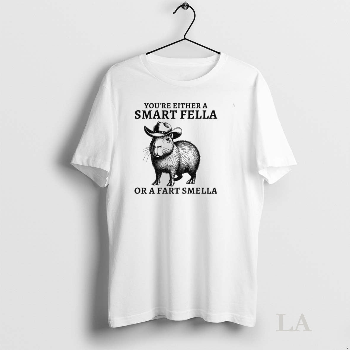 Original Fella Capybara 90s Youre Either Smart Fella Fart Smella T-Shirts, Hoodie, Sweatshirt