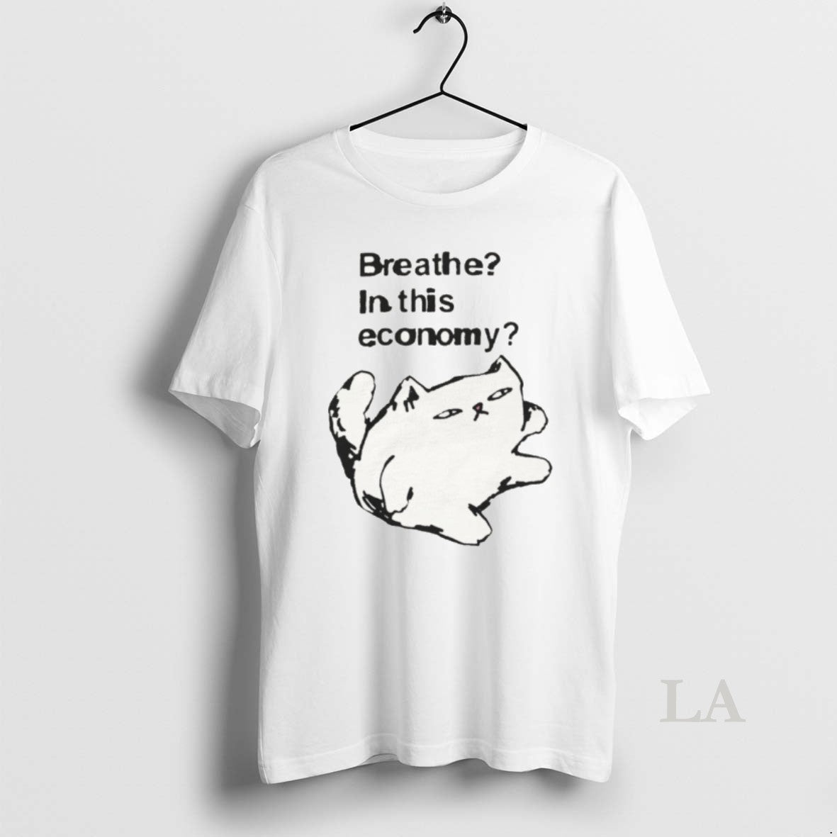 Original Funny Cat Breathe In This Economy T-Shirts, Hoodie, Sweatshirt | InkNestWear.com