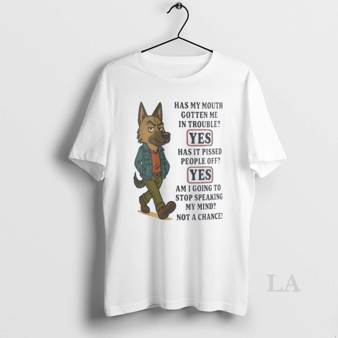 Original German Shepherd Has My Mouth Gotten Me In Trouble T-Shirts, Hoodie, Sweatshirt | InkNestWear.com