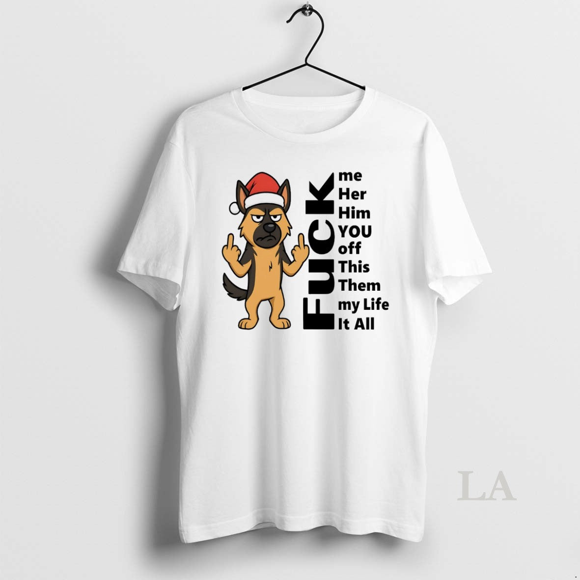Original German Shepherd Fuck It All Christmas White T-Shirts, Hoodie, Sweatshirt | InkNestWear.com