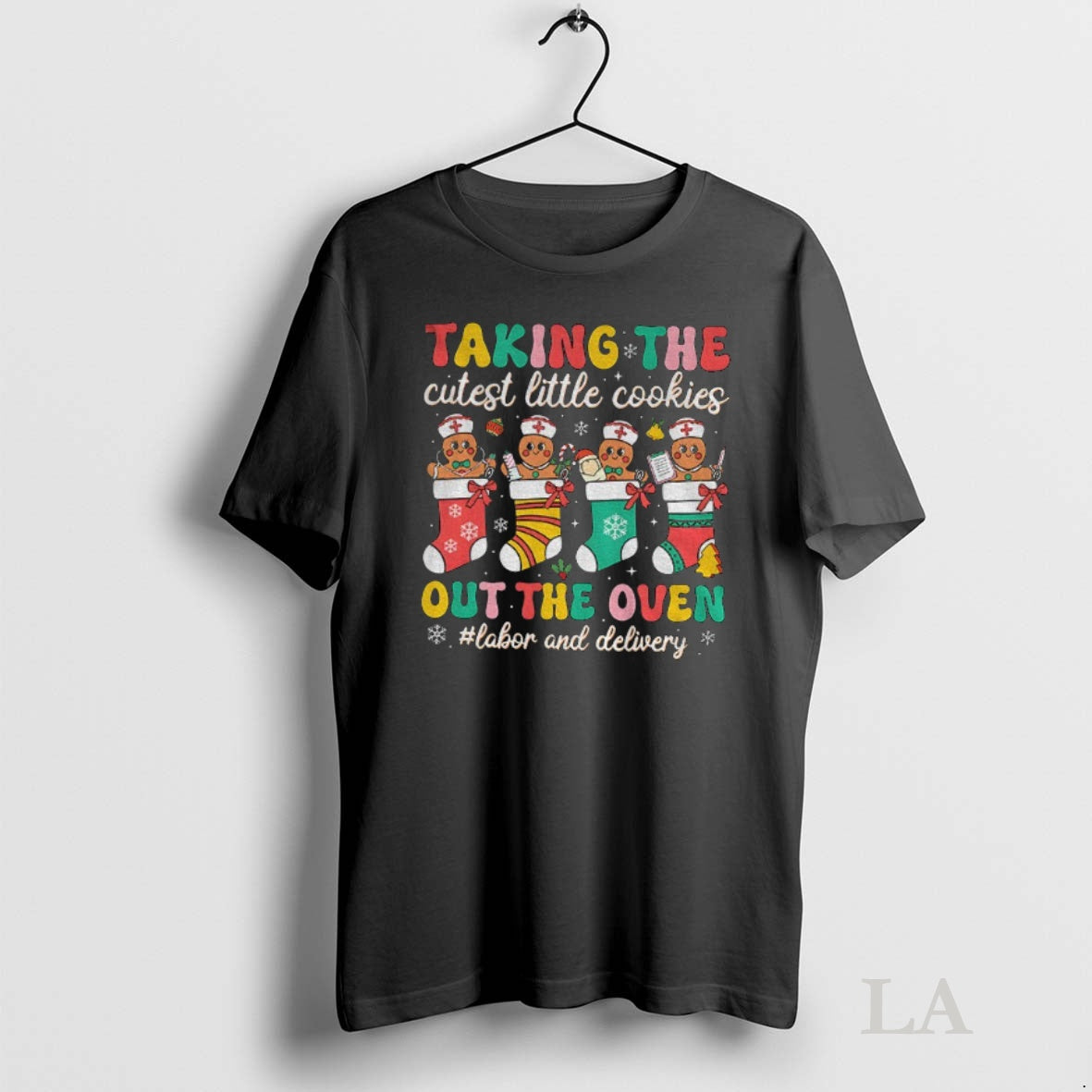 Original Gingerbread Taking The Cutest Little Cookies Out The Oven Labor And Delivery Christmas T-Shirts, Hoodie, Sweatshirt