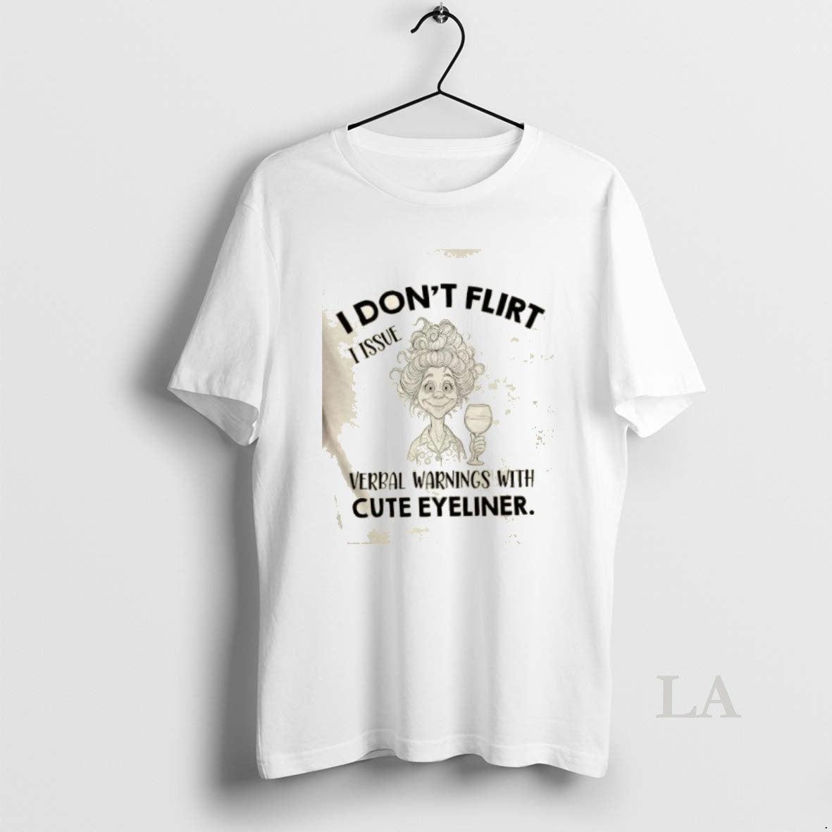 Original Girl I Dont Flirt I Issue Verbal Warnings With Cute Eyeliner T-Shirts, Hoodie, Sweatshirt | InkNestWear.com