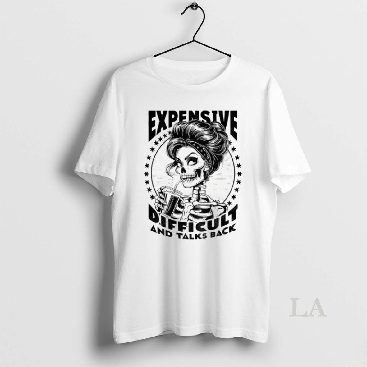 Original Girl Skeleton Expensive Difficult And Talks Back Vintage T-Shirts, Hoodie, Sweatshirt | InkNestWear.com