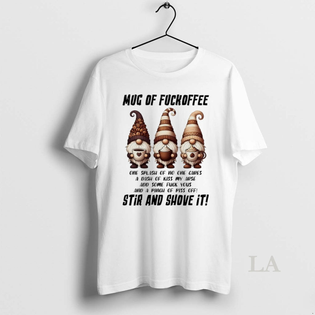 Original Gnome Christmas Of Fuckoffee Stir And Shove It T-Shirts, Hoodie, Sweatshirt | InkNestWear.com