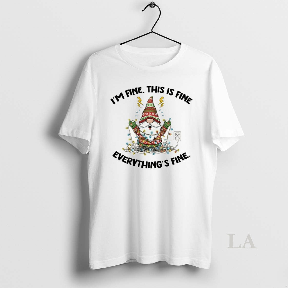 Original Gnome Christmas Tree Im Fine This Is Fine Everythings Fine Merry Christmas T-Shirts, Hoodie, Sweatshirt