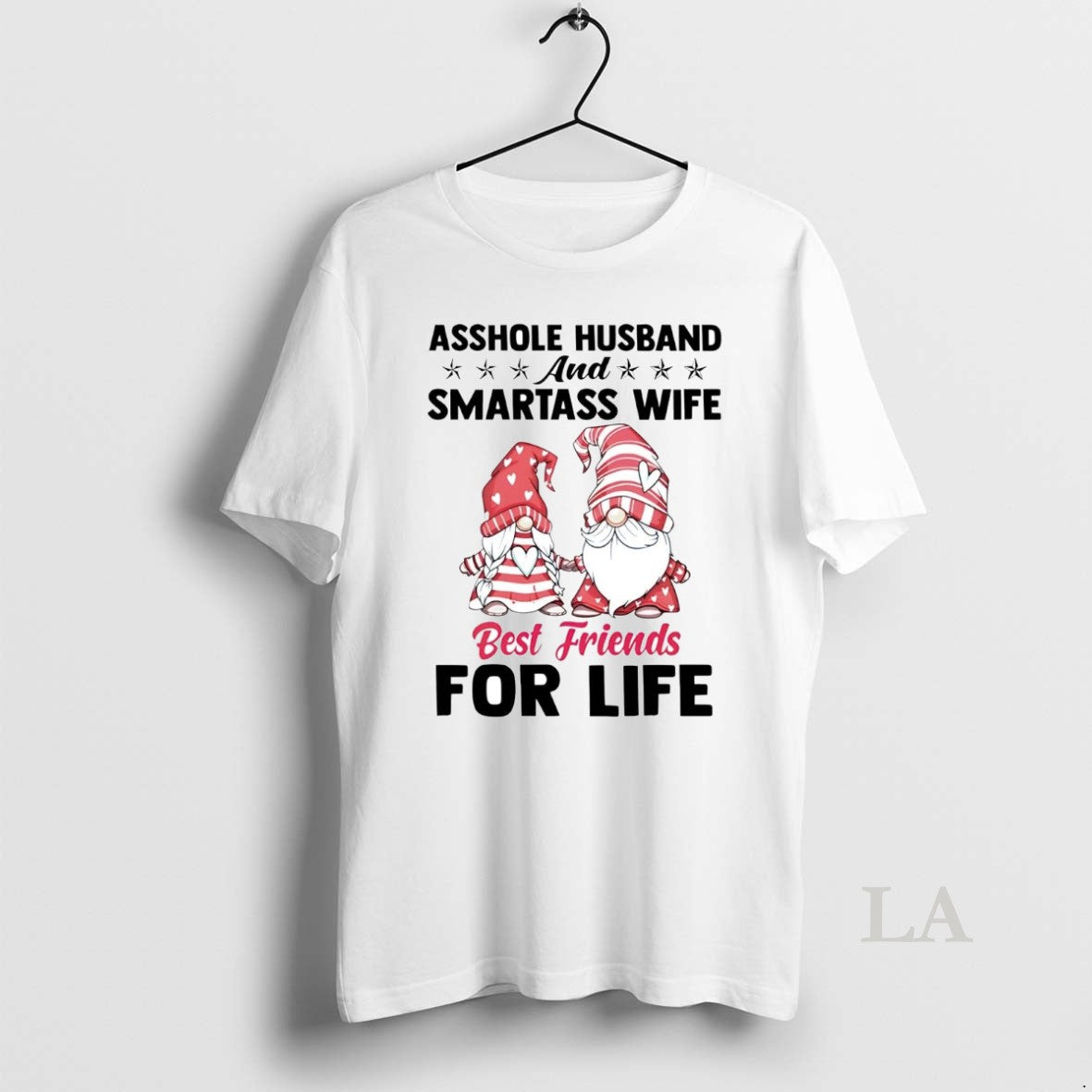 Original Gnomes Asshole Husband And Smartass Wife Best Friends For Life T-Shirts, Hoodie, Sweatshirt | InkNestWear.com