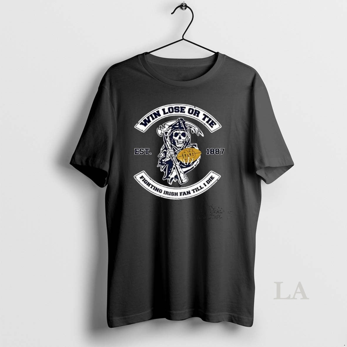 Original Grim Reaper Death Win Lose Or Tie Notre Dame Fighting Irish Fan Till T-Shirts, Hoodie, Sweatshirt | InkNestWear.com