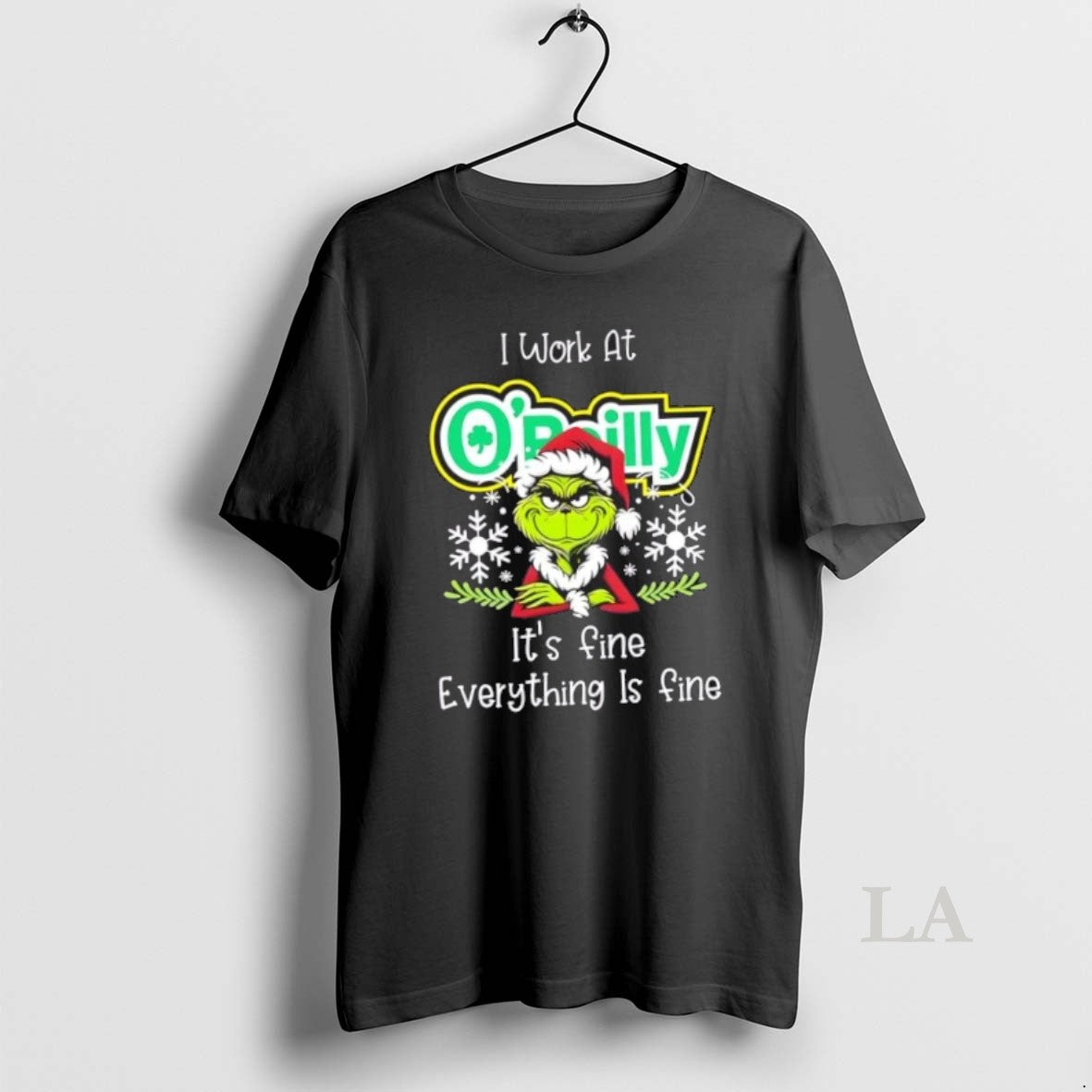 Original Grinch Christmas I Work At Oreilly Auto Parts Its Fine Everything Is Fine T-Shirts, Hoodie, Sweatshirt