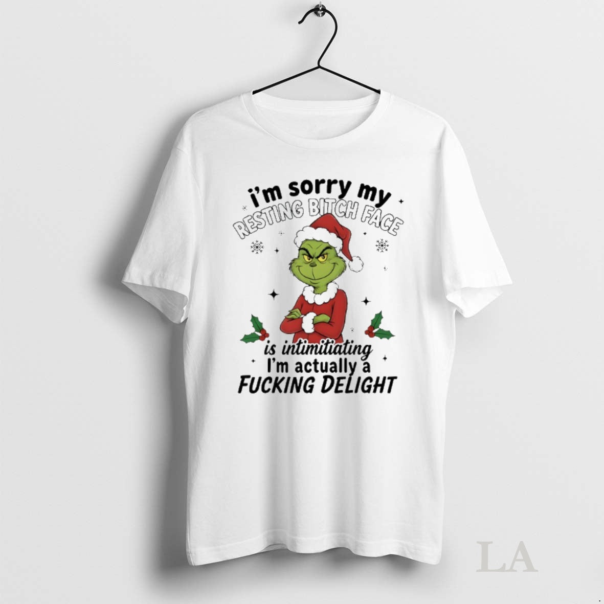 Original Grinch Christmas Im Sorry My Resting Bitch Face Is Intimidating Im Actually A Fucking T-Shirts, Hoodie, Sweatshirt