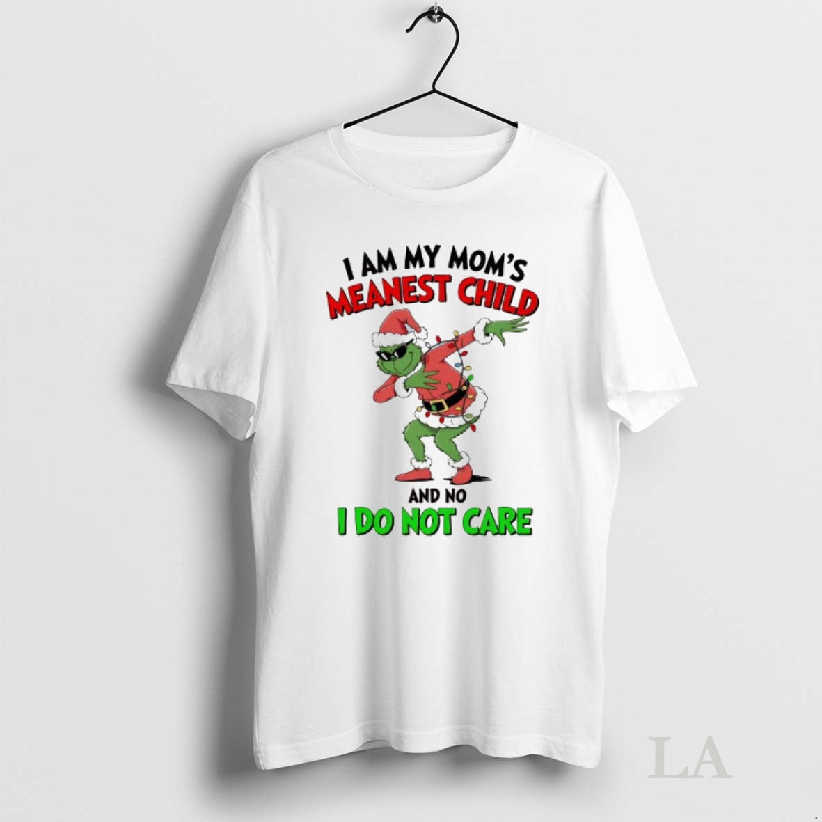 Original Grinch Christmas I Am My Moms Meanest Child And No I Do Not Care T-Shirts, Hoodie, Sweatshirt | InkNestWear.com