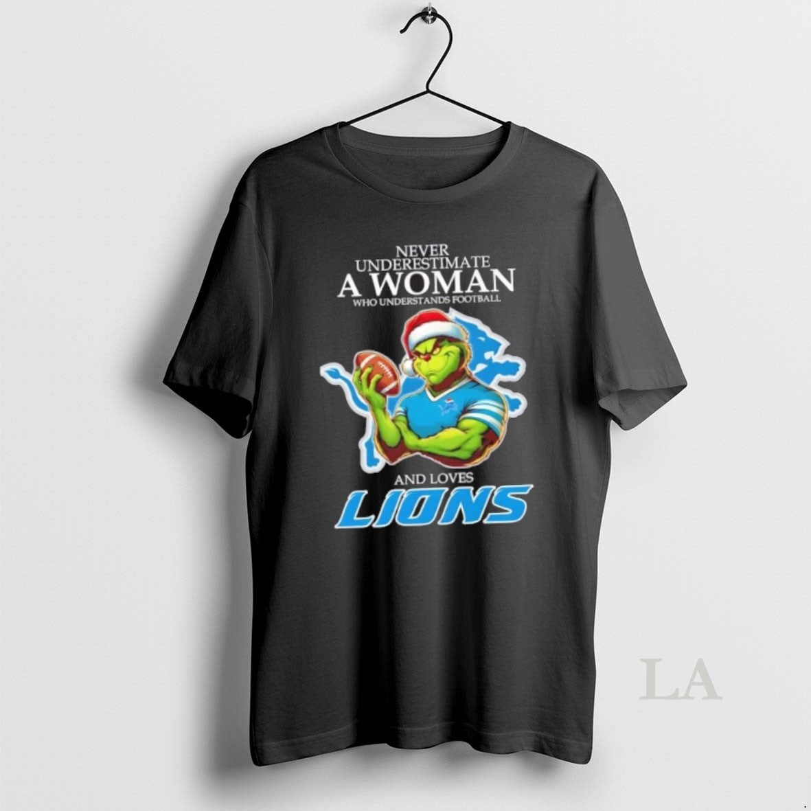 Original Grinch Christmas Never Underestimate A Woman Who Understands Football And Loves Detroit Lions T-Shirts, Hoodie,...