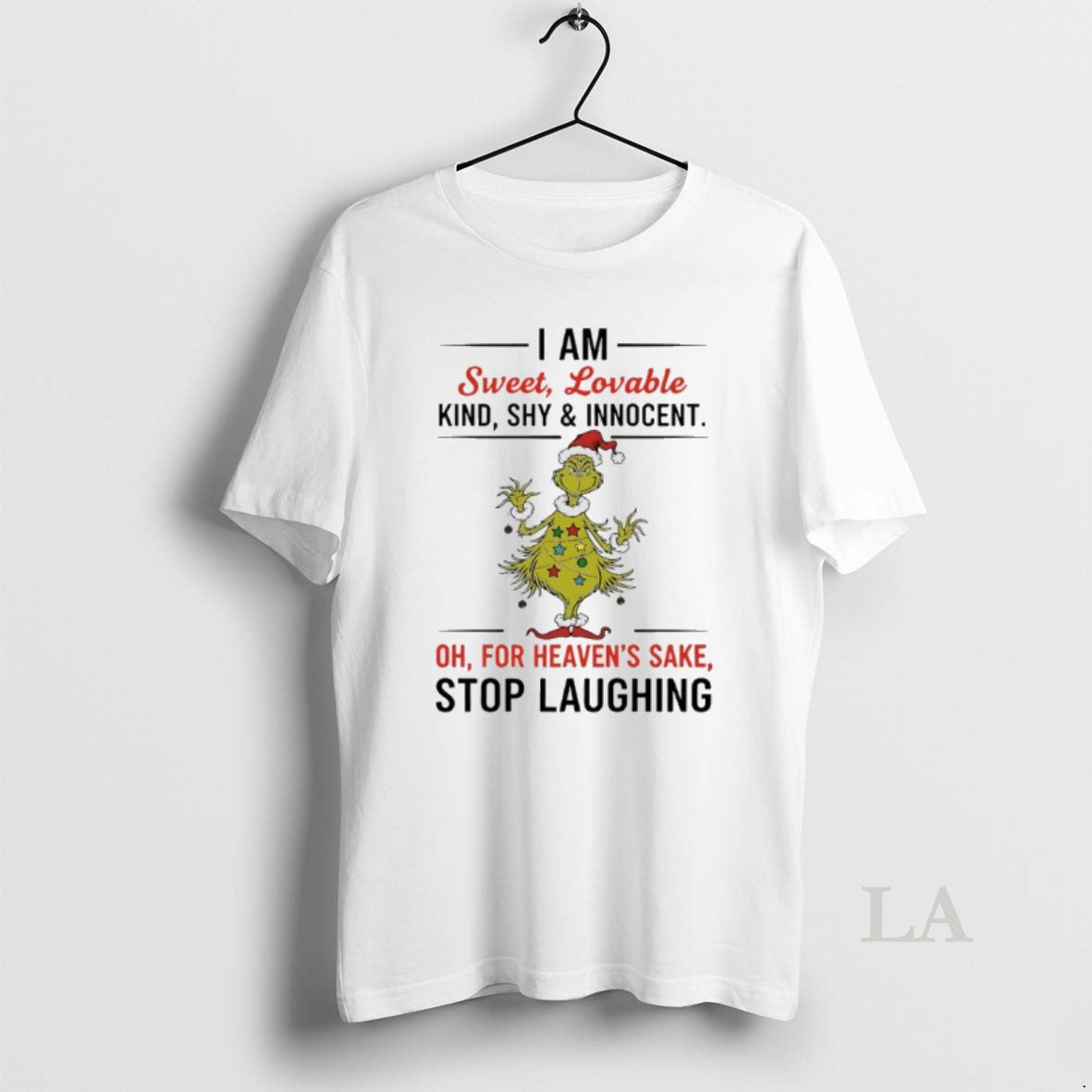 Original Grinch Christmas Tree I Am Sweet Lovable Kind Shy And Innocent For Heavens Sake T-Shirts, Hoodie, Sweatshirt