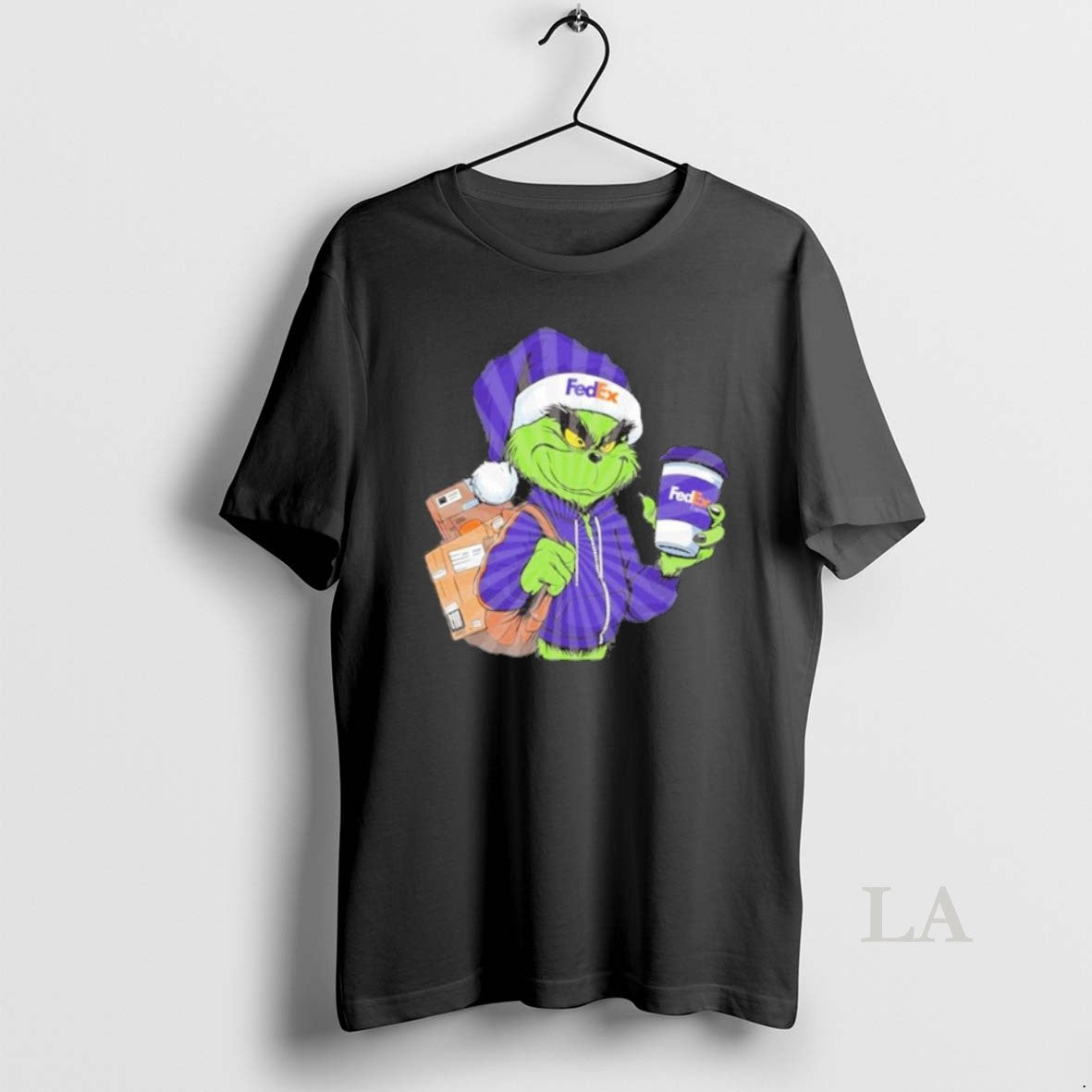 Original Grinch Drink Coffee Fedex Logo T-Shirts, Hoodie, Sweatshirt | InkNestWear.com