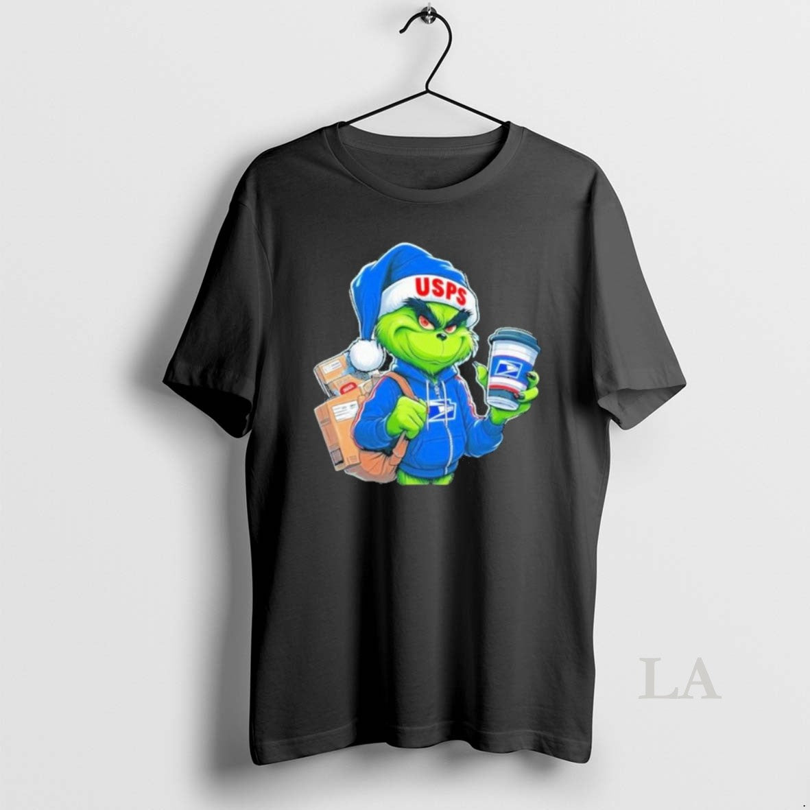Original Grinch Drink Coffee Usps Logo T-Shirts, Hoodie, Sweatshirt | InkNestWear.com