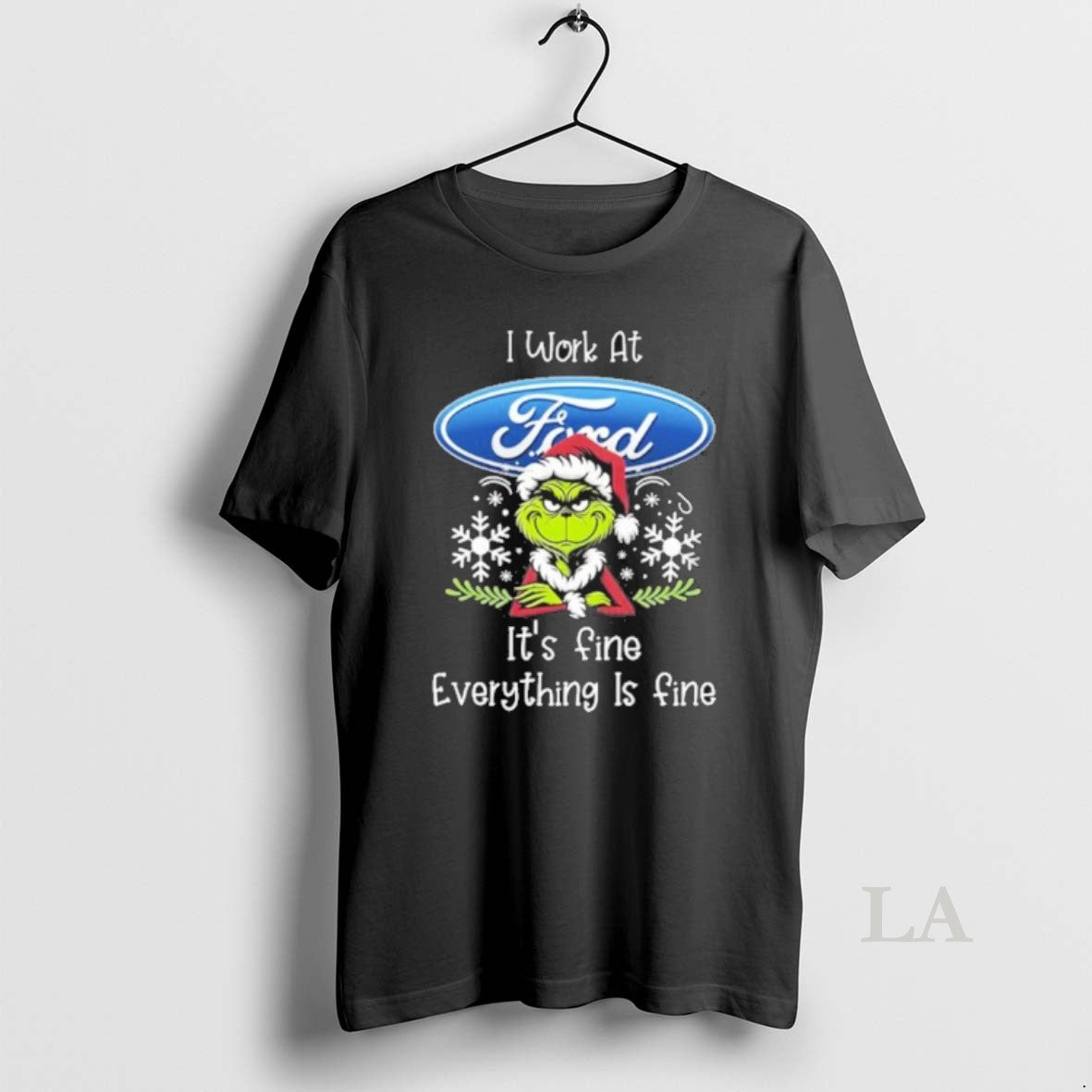Original Grinch I Work At Ford Motor Its Fine Everything Is Fine Christmas T-Shirts, Hoodie, Sweatshirt | InkNestWear.com