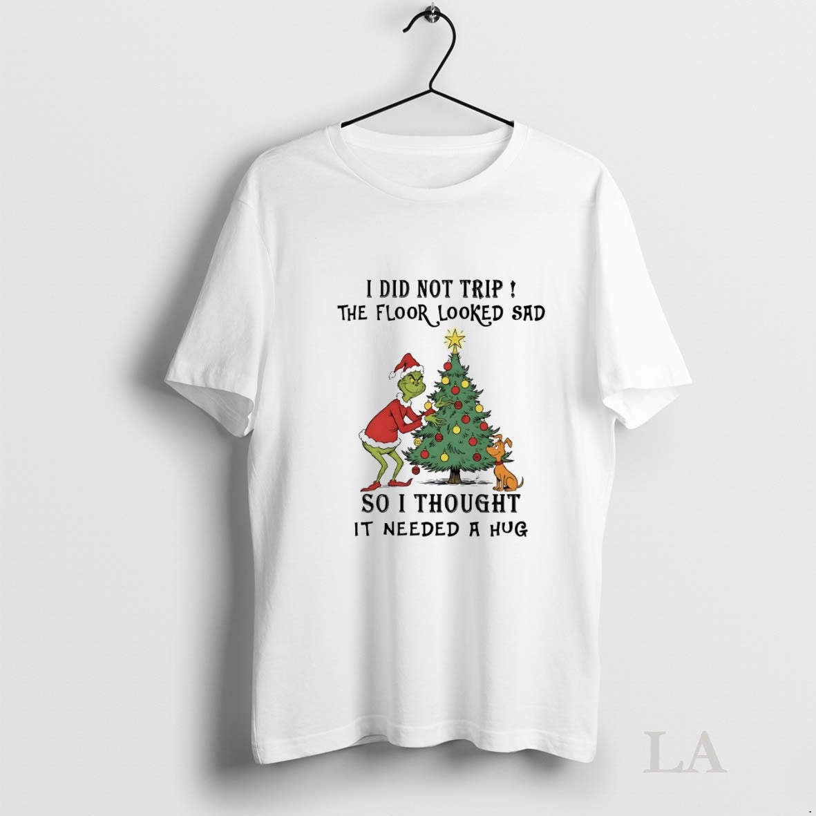 Original Grinch I Did Not Trip The Floor Looked Sad Needed A Hug Christmas T-Shirts, Hoodie, Sweatshirt | InkNestWear.com