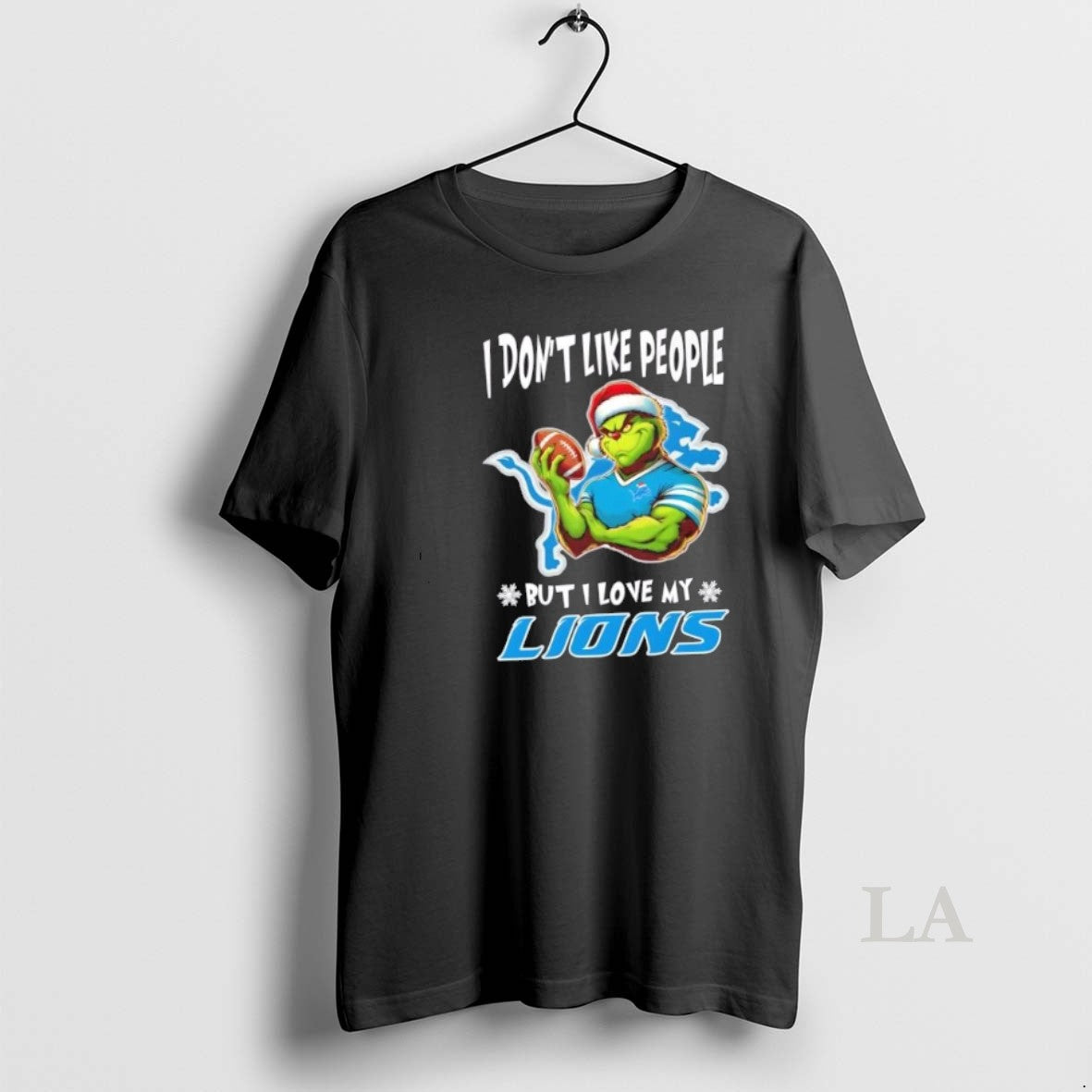 Original Grinch I Dont Like People But I Love My Detroit Lions Football Christmas T-Shirts, Hoodie, Sweatshirt