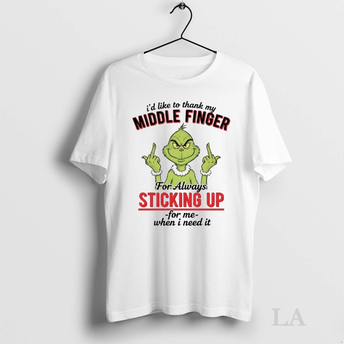 Original Grinch Id Like To Thank My Middle Finger For Always Christmas T-Shirts, Hoodie, Sweatshirt | InkNestWear.com