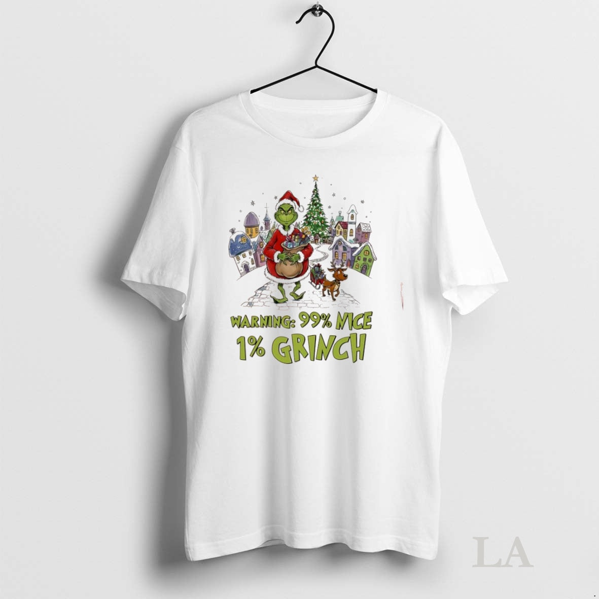 Original Grinch Max Dog Warning 99 Percent Nice 1 Percent Grinch T-Shirts, Hoodie, Sweatshirt