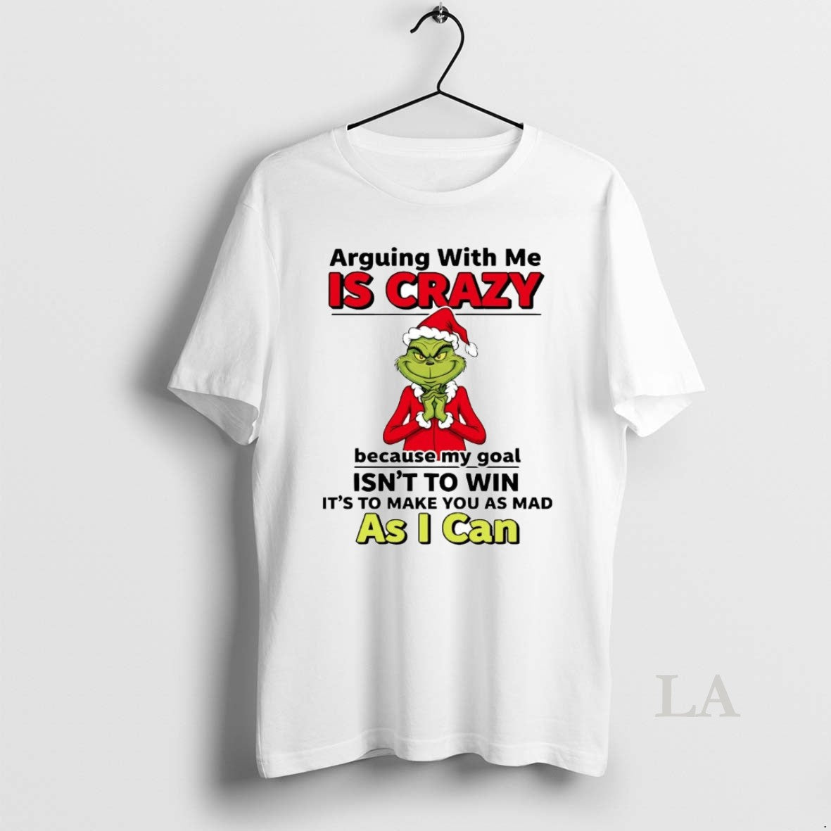 Original Grinch Arguing With Me Is Crazy As I Can Christmas T-Shirts, Hoodie, Sweatshirt | InkNestWear.com