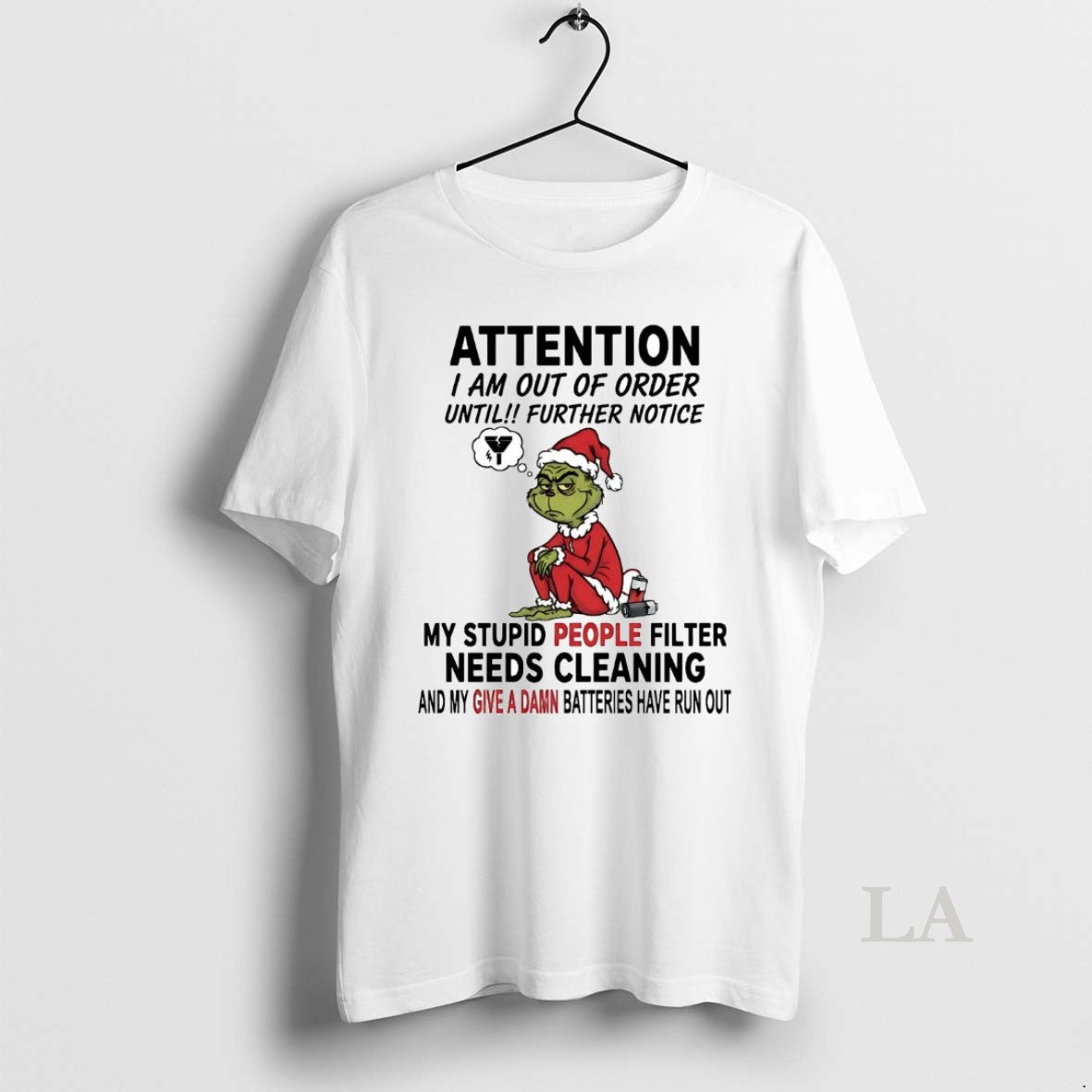 Original Grinch Attention I Am Out Of Order Until Further Notice Christmas T-Shirts, Hoodie, Sweatshirt | InkNestWear.com
