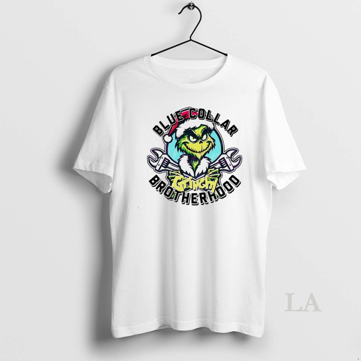 Original Grinch Blue Collar Grinchy Brotherhood Christmas White T-Shirts, Hoodie, Sweatshirt | InkNestWear.com