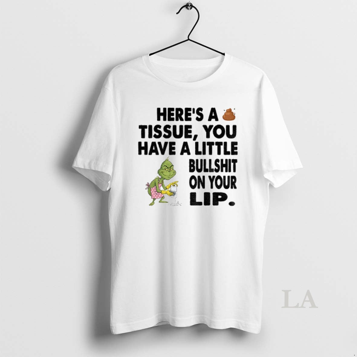 Original Grinch Clean Heres A Tissue You Have A Little Bullshit On Your Lip Christmas T-Shirts, Hoodie, Sweatshirt