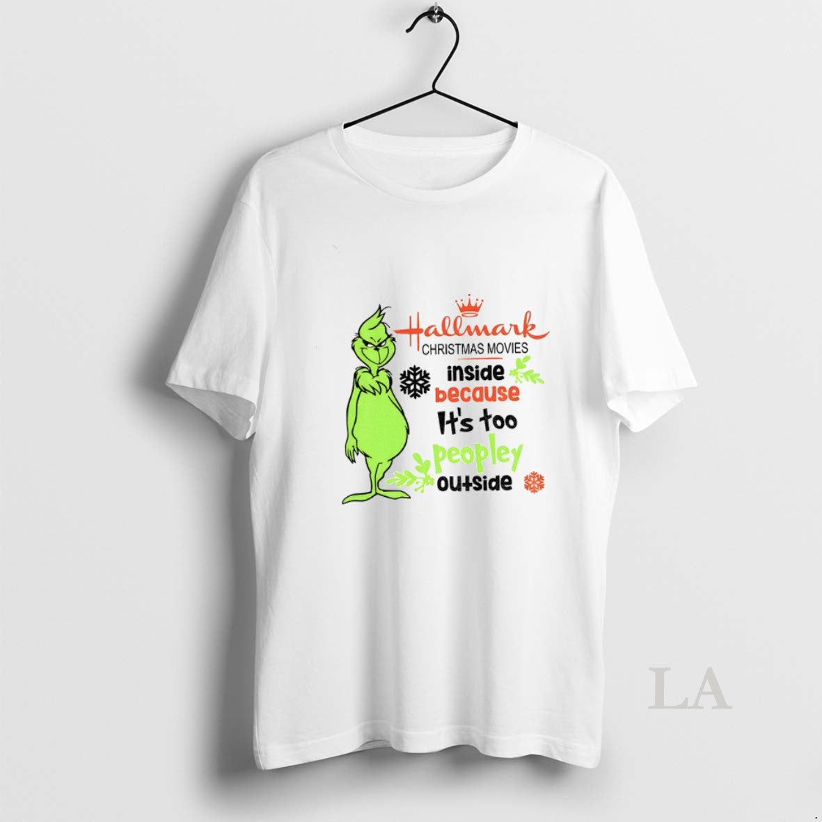 Original Grinch Hallmark Christmas Movies Inside Because Its Too Peopley Outside Merry Christmas T-Shirts, Hoodie, Sweatshirt