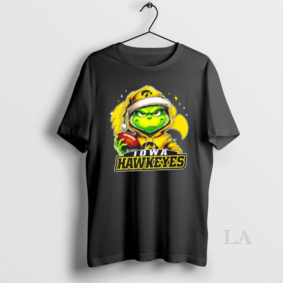 Original Grinch Is Holding Ball Smiling Iowa Hawkeyes Fans T-Shirts, Hoodie, Sweatshirt