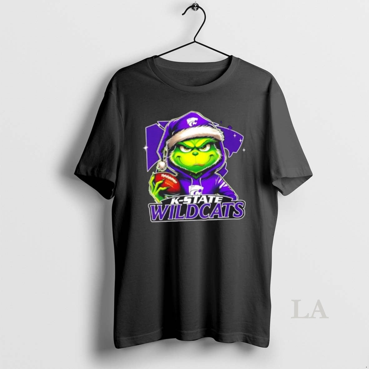 Original Grinch Is Holding A Ball And Smiling At Kansas State Wildcats Fans Christmas T-Shirts, Hoodie, Sweatshirt