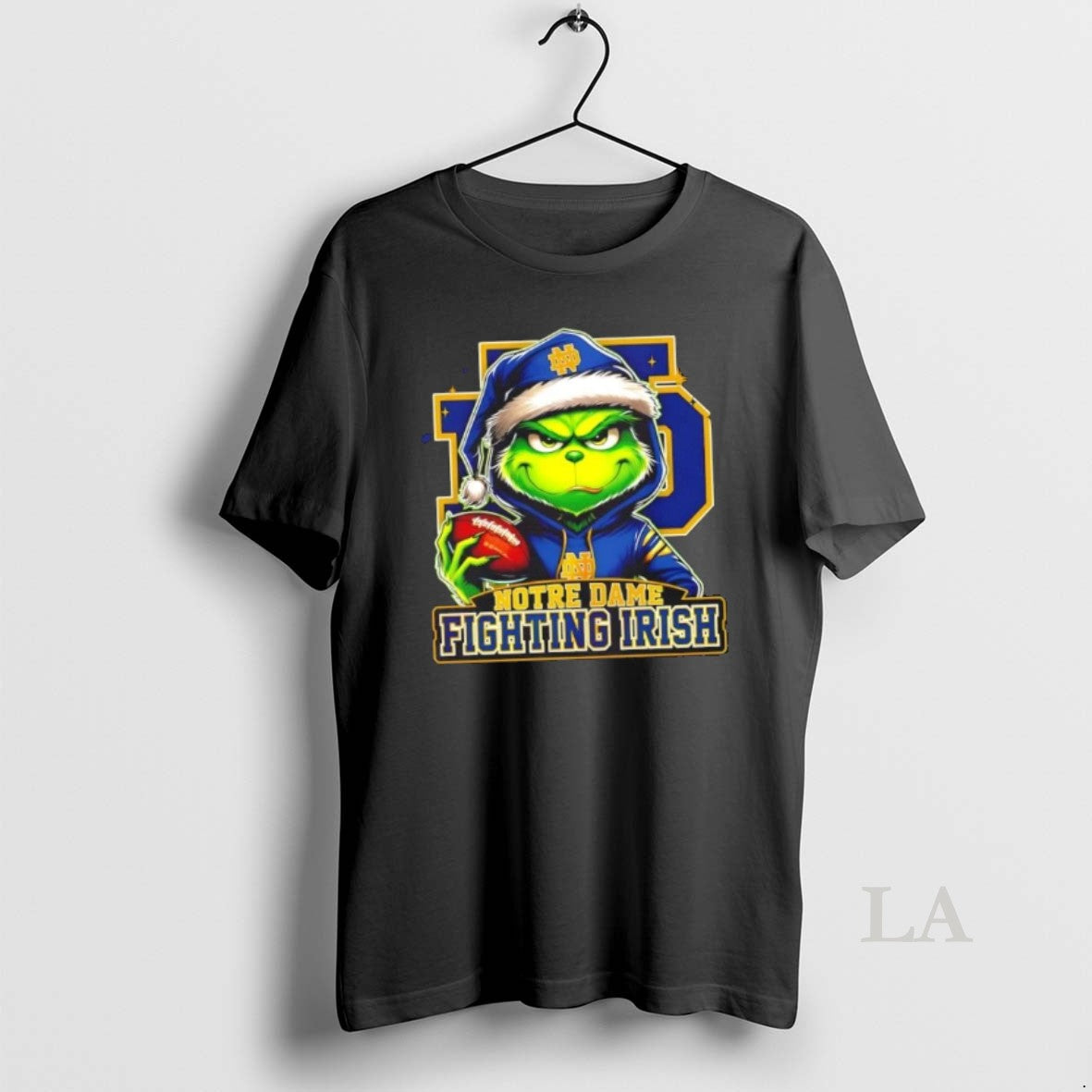 Original Grinch Is Holding A Ball And Smiling At Notre Dame Fighting Irish Fans Christmas T-Shirts, Hoodie, Sweatshirt