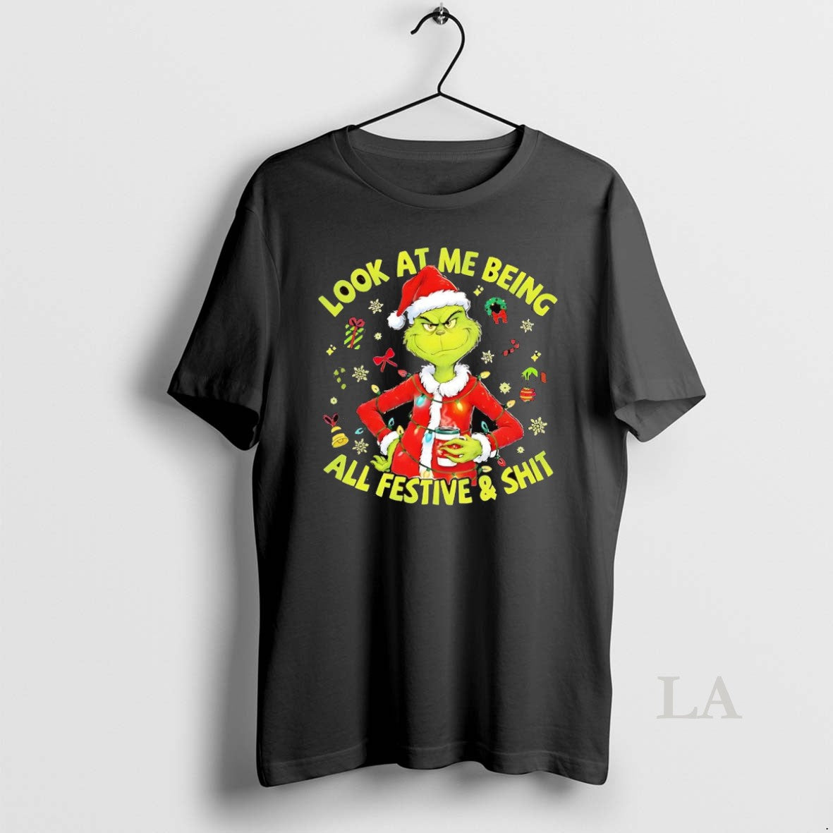 Original Grinch Look At Me Being All Festive And Shit Christmas T-Shirts, Hoodie, Sweatshirt | InkNestWear.com