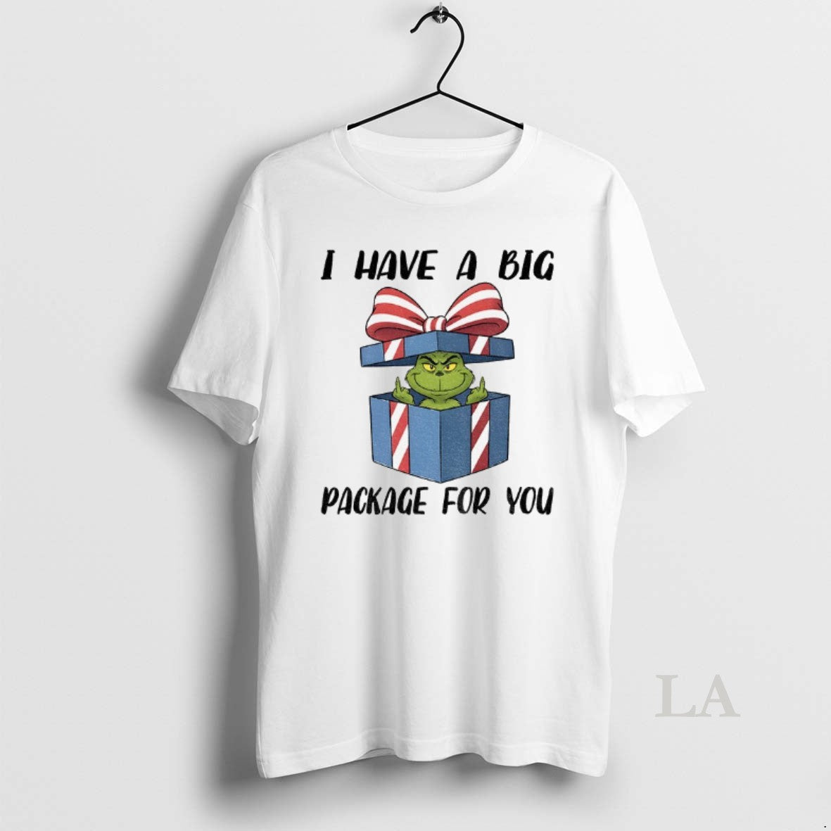 Original Grinch Middle Finger I Have A Big Package For You Christmas T-Shirts, Hoodie, Sweatshirt | InkNestWear.com